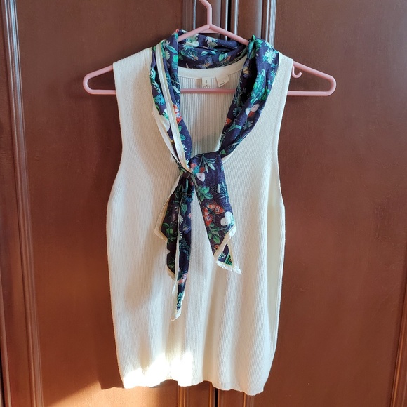 Anthropologie Tops - Anthropologie tie-front cream shirt